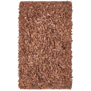 Homescapes Shaggy-Teppich Dallas 150/240 cm , Leder , Rechteckig , 150x240 cm , Teppiche und Böden, Teppiche, Hochflorteppiche & Shaggys