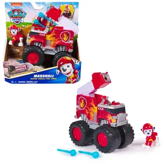 Spin Master PAW Patrol Rescue Wheels - Marshalls Feuerwehr Monstertruck mit Geschoss-Abwurf und Marshall Hundefigur,