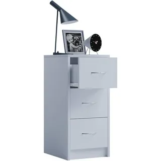 VCM Nachttisch »Holz Nachtschrank Nachttisch Schublade »Boxal«, Maxi«, weiß