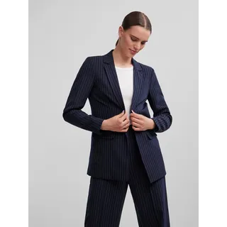 pieces Longblazer »PCBOZZY LS LOOSE STRIPED BLAZER NOOS BC«, blau