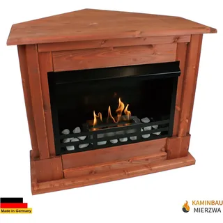 Gelkamin Ethanolkamin Kaminofen Eckkamin Rafael Deluxe - Kirschbaum - Braun