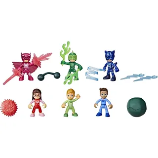 Hasbro PJ Masks Helden der Nacht Figurenset, Vorschulspielzeug, 6 Action-Figuren und 11 Accessoires, für Kinder ab 3 Jahren