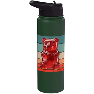Süßigkeitenliebhaber süßer Bär Süßes Outfit Süßigkeiten Stainless Steel Insulated Water Bottle