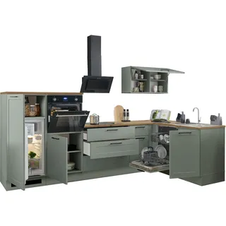 BASIC by Balculina Winkelküche BASIC L-Form 320 cm grün