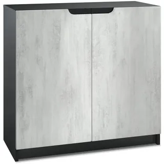 Vladon Kommode, Hellgrau, Holzwerkstoff, 82x78x37 cm, Wohnzimmer, Kommoden & Sideboards, Kommoden