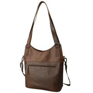 Buffalo Pull Damen Leder Umhängetasche Buffalo Pull Vintage Leder 29,5x35x15cm Braun Farbe: Braun