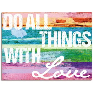 Artland Wandbild »Tu alles mit Liebe« Sprüche & Texte 1 Stk. tlg. als Leinwandbild, Poster in verschied. Größen, bunt
