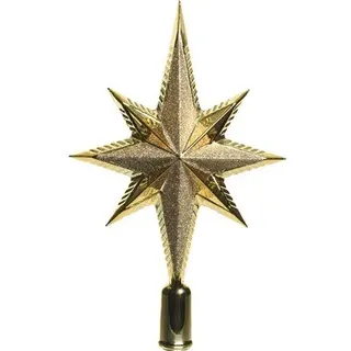 Weihnachtsbaumspitze Decoris Garden Stern Kunststoff gold