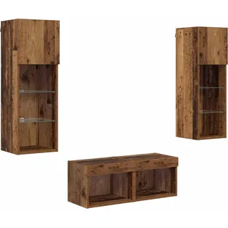 vidaXL TV-Wandregale 4 stk. Artisan-Eiche Holzwerkstoff - Braun