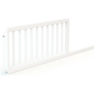 AT4 – Babybettgitter 120 cm FESTIVEE Weiß – 120 x 32 x 4 cm | Einfach zu installieren | MassivHolz - Weiß