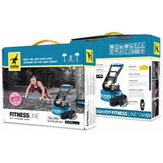 Gibbon Slacklines Fitness Line Slackline - Blue - 12.5 m