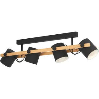 EGLO Hornwood 4 E27 schwarz, creme, braun