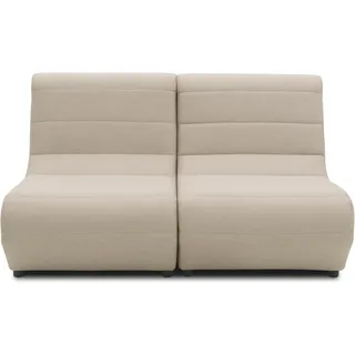 DOMO. collection Outdoor Sofa Borkum, 2 Sitzer aus 2 x Sessel-Element, wetterfestes Gartensofa, 146 x 102 x 80 cm (BxTxH), Taupe