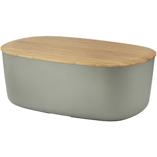 RIG-TIG Brotkasten Box-IT - Aufbewahrungsbox für Brot, Brötchen, Kekse, Gebäck, Schneidebrett als Deckel - Skandinavisches Design, Küchenzubehör - Warmes Grau
