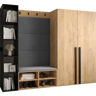 Garderobe MIRO Set 4 mit gepolsterten Paneelen Industrial Design