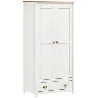 Möbilia Drehtürenschrank Salgen 91 x 185 x 54 cm Braun/Weiß