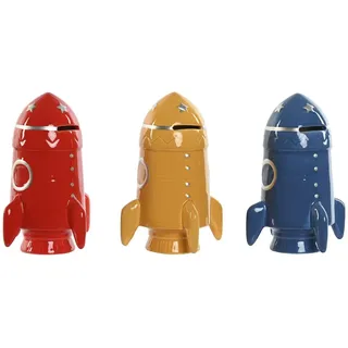 Home ESPRIT Spardose Dolomit Kinder 12,5 x 12,5 x 19 cm (3 Stück)