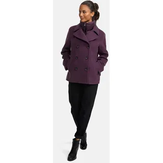 Winterjacke MARIKOO "Marikoo Aylaraa Damen Winter Kabanjacke N044", Damen, Gr. M, lila (dusty plum), Obermaterial: 90% Polyacryl PAN. 8% Viskose CV. 2% Elasthan EL., Jacken Winterjacke