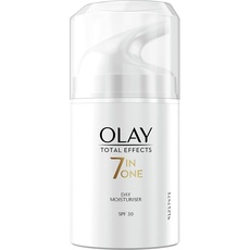 Olay Total Effects 7-in-1 Tagescreme (50 g) mit Vitamin E, B3 und B5, Feuchtigkeitscreme für Frauen, Gesichtscreme Damen, Pflege & Schutz für trockene Haut mit LSF 30