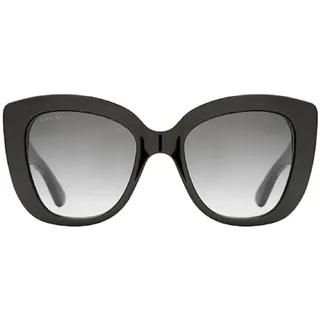 GUCCI Womens GG0327S Sunglasses, Black-Black-Grey, 52