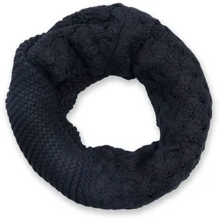 styleBREAKER Strickschal "Strick Loop mit Mustermix" 1 Stk., schwarz