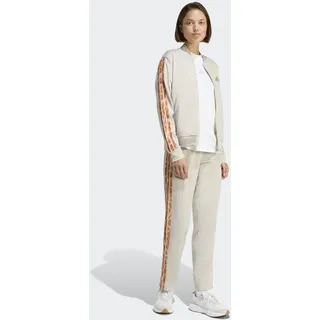 adidas Trainingsanzug ADIDAS SPORTSWEAR "3-STRIPES LEOPARD PRINT", Damen, Gr. XL, wonder alumina, multicolor, Obermaterial: 100% Polyester, Sportanzüge Trainingsanzug