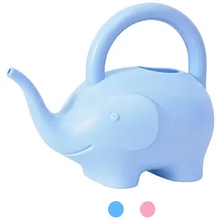 LOYUYU 1.5L Plastikgießkanne Kleine Leichte Niedliche Indoor Outdoor Gartenpflanzen, Erwachsene Elefant Gießkanne STYLE1: Blau