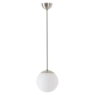 OSMONT ADR45038 ADRIA P1 Hängeleuchte aus Glas, Edelstahl gebürstet / weiß, Schutzart IP40, 75 W, E27