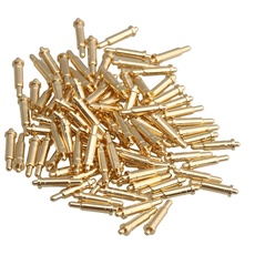Yibuy 100x Kupfer + vergoldete Doppelkopfstrom Pogo Pin Connector Feder Nadel 8MM