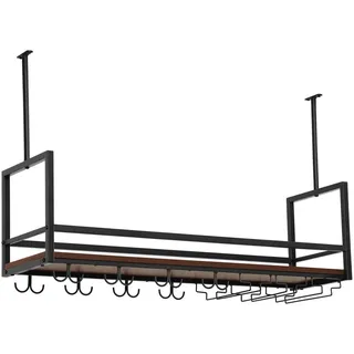 [en.casa] Weinregal 100 x 64,5 x 30 cm Schwarz