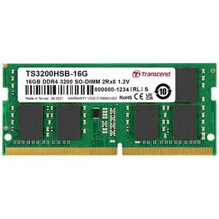 Transcend TS3200HSB-16G Laptop-Arbeitsspeicher Modul DDR4 16GB 1 x 16GB Non-ECC 3200MHz 260pin SO-DI