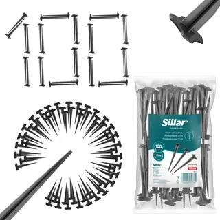 Sillar Pins Anker für Agrotextilien 100x Stück 17 cm stark - Schwarz