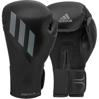 Adidas Boxhandschuhe, Speed Tilt 150 Schwarz/Grau, 10 oz