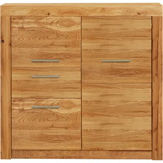 vogl möbelfabrik Kommode VOGL MÖBELFABRIK "Toronto", braun (wildeiche teilmassiv), B:100cm H:98cm T:35cm, Sideboards, Kommode, in 2 Breiten, teilmassiv, Rahmenoptik, Made in Germany