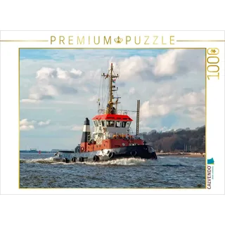 CALVENDO Puzzle Schlepper Hafen Hamburg 1000 Teile Puzzle quer | 1000 Teile Lege-Größe 64x48cm Foto-Puzzle für glückliche Stunden