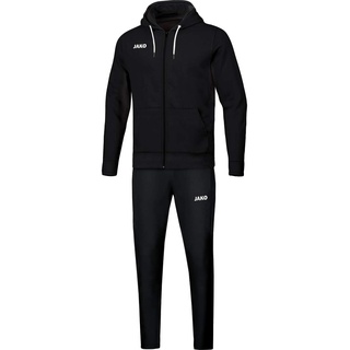 Jako Damen Jogginganzug Base mit Kapuze, Schwarz, 38, M9665