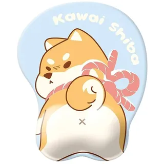 LGWJHCY Hund Mousepad, Mauspads Pad Handballenauflage, Hund Hat den Rücken Gekehrt, Tiermotiv Mauspad mit Gel-Handgelenkauflage, Material Gummi, Rutschfestes Design