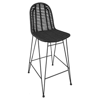 SIT Möbel RATTAN Barhocker Metall/Rattan antikschwarz