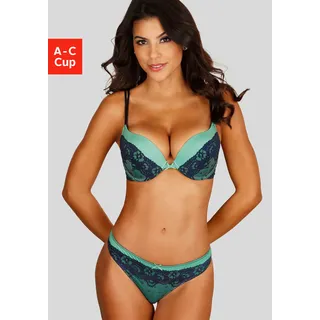 Melrose Set: Push-up-BH, (Set, 2 tlg., mit String), Dessous, grün