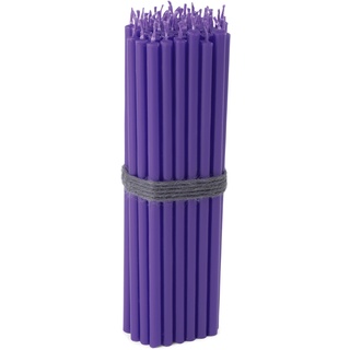 NKlaus - 50x Stabkerzen violett Tropffrei Rußfrei dünn L 16cm Premium Paraffinwachs 36113