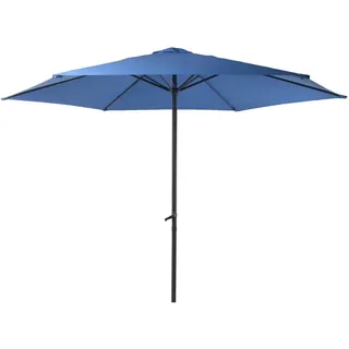 Gardenson Sonnenschirm , Blau, Grau , Textil , 250 cm , höhenverstellbar, regenabweisend, UV-beständig, wetterbeständig, geeignet für Balkon , Sonnenschutz, Sonnenschirme