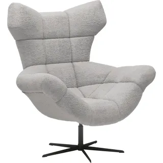 Esposa Ohrensessel , Grau , Textil , Uni , 103x119x84 cm , Made in Eu , Stoffauswahl, Sitzfläche 360° drehbar , Wohnzimmer, Sessel, Ohrensessel