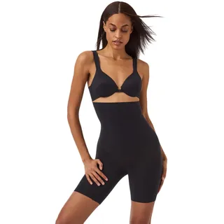 SPANX Shapewear für Damen Tummy Control High-Waisted Power Short (Regular und Übergröße), Very Black, L