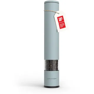 LARS NYSØM Pfeffermühle manuell groß (28,8cm) mit einstellbarem Keramikmahlwerk I Salzmühle Pfeffermühle Gewürzmühle (1 Stück) (Sky Blue)