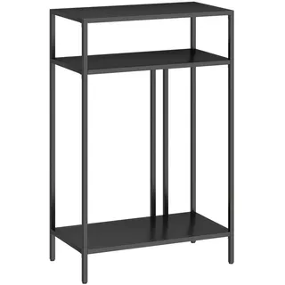Homcom Konsolentisch Metall Schwarz , 30x85x55 cm , Wohnzimmer, Wohnzimmertische, Konsolentische