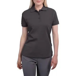 HRM Damen Heavy Polo, dunkelgrau, Gr. S - Premium Polo-Shirt aus 100% Baumwolle - Basic Polohemd bis 60°C waschbar - Hochwertige & nachhaltige Damen-Oberteile - Workwear