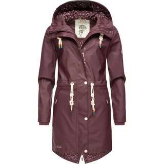 Regenjacke NAVAHOO "Regenjacke Tropical Storm OO", Damen, Gr. M, rot (wine), Obermaterial: 70% Polyester PES. 30% Polyurethan PU.  Obermaterial: Futter: 100% Polyester PES. 100% Polyester PES., Jacken Regenjacke
