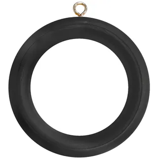 Bulk Hardware bh05769 Holz Gardinen Stange Ringe mit Schraube Eye, innen Ø 45 mm (1.3/10,2 cm) Durchmesser 64 mm (2.1/5,1 cm) – Schwarz, 24 Stück