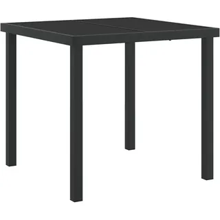 vidaXL Gartentisch 80 x 80 x 73 cm Schwarz
