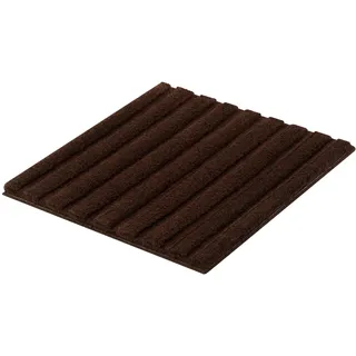 KLEINE WOLKE Badteppich Cord Braun 60 x 60 cm